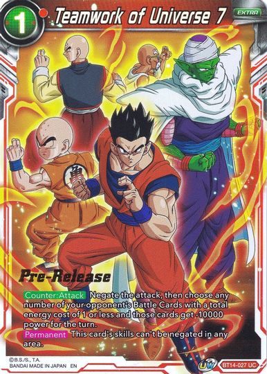 Teamwork of Universe 7 (BT14-027) [Cross Spirits Prerelease Promos] For Cheap