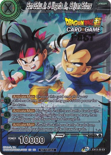 Son Goku Jr. & Vegeta Jr., Saiyan Scions (Card Game Fest 2022) (EX13-30) [Tournament Promotion Cards] Online now