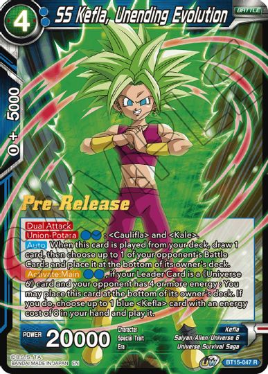 SS Kefla, Unending Evolution (BT15-047) [Saiyan Showdown Prerelease Promos] Hot on Sale