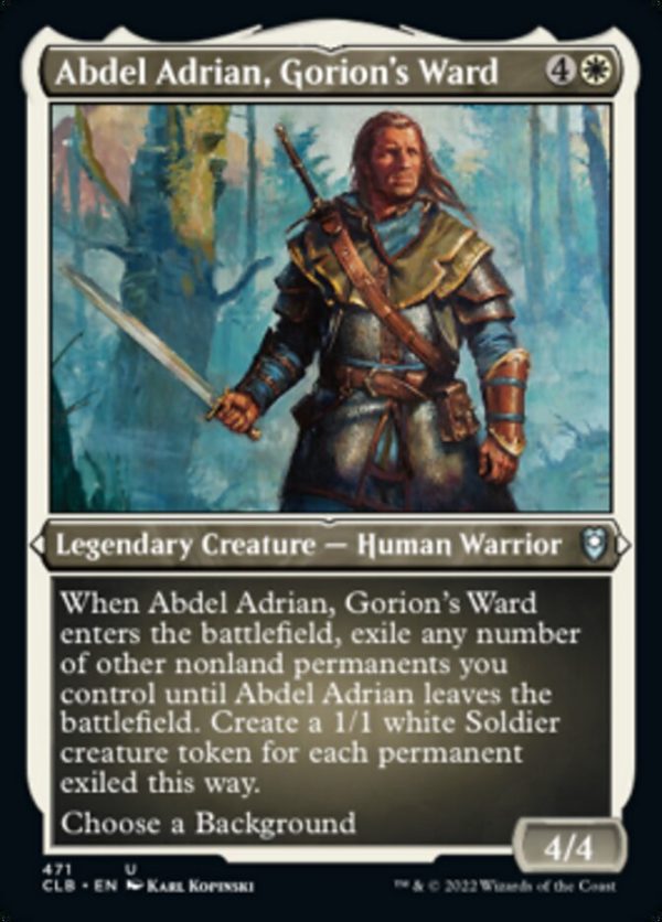 Abdel Adrian, Gorion s Ward (Foil Etched) [Commander Legends: Battle for Baldur s Gate] Fashion