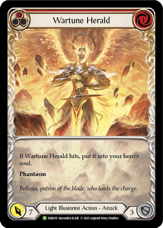 Wartune Herald (Red Extended Art) [FAB035] (Promo)  Rainbow Foil Online