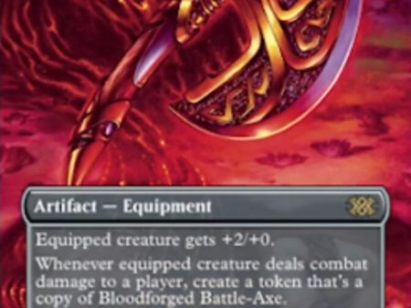 Bloodforged Battle-Axe (Borderless Alternate Art) [Double Masters 2022] on Sale