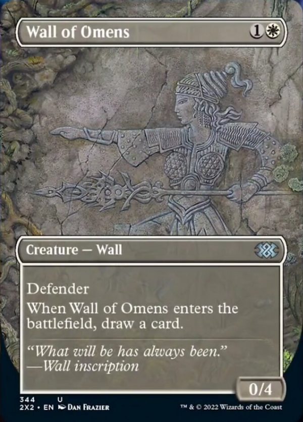 Wall of Omens (Borderless Alternate Art) [Double Masters 2022] Sale