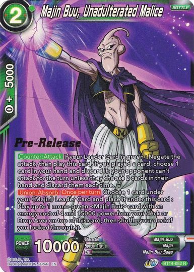 Majin Buu, Unadulterated Malice (BT14-082) [Cross Spirits Prerelease Promos] Online Hot Sale