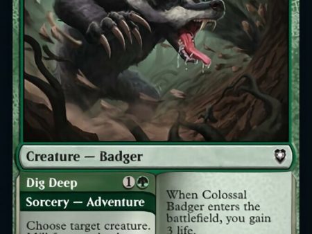 Colossal Badger    Dig Deep [Commander Legends: Battle for Baldur s Gate] For Discount