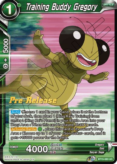 Training Buddy Gregory (BT15-083) [Saiyan Showdown Prerelease Promos] For Cheap