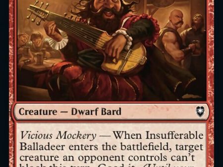 Insufferable Balladeer [Commander Legends: Battle for Baldur s Gate] on Sale