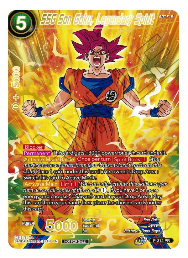 SSG Son Goku, Legendary Spirit (Gold Stamped) (P-312) [Promotion Cards] For Discount