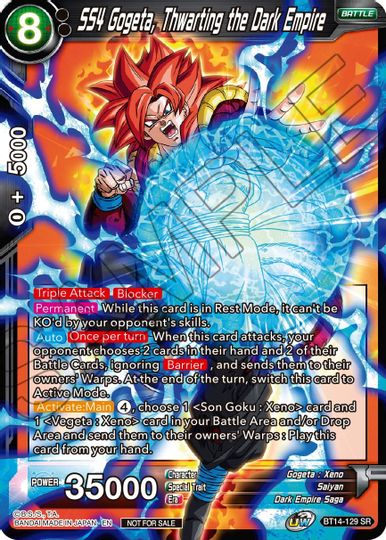 SS4 Gogeta, Thwarting the Dark Empire (Buy a Box) (BT14-129) [Promotion Cards] Online Hot Sale