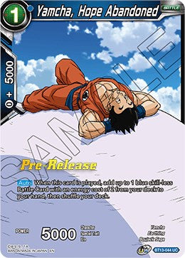 Yamcha, Hope Abandoned (BT13-044) [Supreme Rivalry Prerelease Promos] Sale