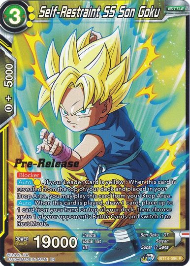 Self-Restraint SS Son Goku (BT14-096) [Cross Spirits Prerelease Promos] Online Hot Sale