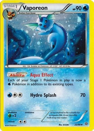 Vaporeon (22 98) (Cosmos Holo) [XY: Ancient Origins] For Sale