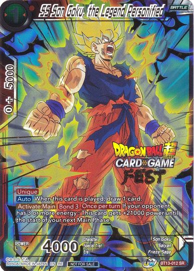 SS Son Goku, the Legend Personified (Card Game Fest 2022) (BT13-012) [Tournament Promotion Cards] For Cheap