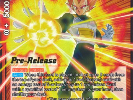 SSG Vegeta, to the Next Level (BT13-022) [Supreme Rivalry Prerelease Promos] Hot on Sale