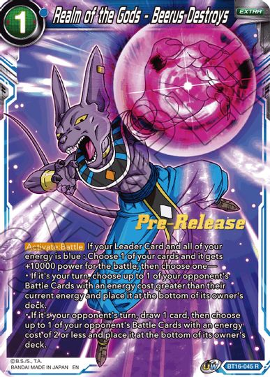 Realm of the Gods - Beerus Destroys (BT16-045) [Realm of the Gods Prerelease Promos] Discount