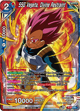 SSG Vegeta, Divine Restraint (Unison Warrior Series Boost Tournament Pack Vol. 7) (P-376) [Tournament Promotion Cards] For Cheap