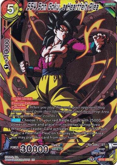 SS4 Son Goku, a Heartfelt Plea (Collector s Selection Vol. 1) (BT8-110) [Promotion Cards] Cheap