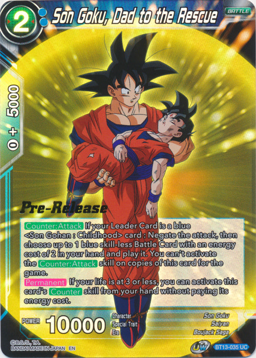 Son Goku, Dad to the Rescue (BT13-035) [Supreme Rivalry Prerelease Promos] Online Hot Sale