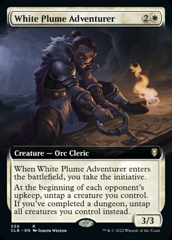 White Plume Adventurer (Extended Art) [Commander Legends: Battle for Baldur s Gate] Discount