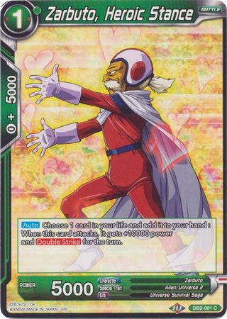 Zarbuto, Heroic Stance (Reprint) (DB2-081) [Battle Evolution Booster] Online now