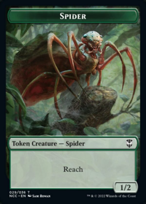 Treefolk    Spider Double-Sided Token [Streets of New Capenna Commander Tokens] For Discount