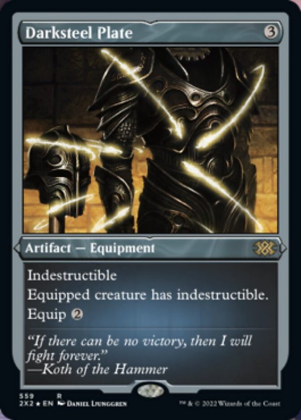 Darksteel Plate (Foil Etched) [Double Masters 2022] on Sale