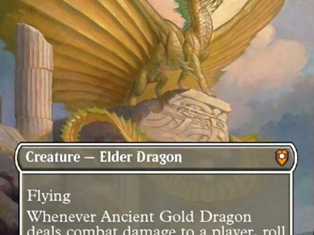 Ancient Gold Dragon (Borderless Alternate Art) [Commander Legends: Battle for Baldur s Gate] Hot on Sale