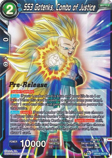 SS3 Gotenks, Combo of Justice (BT14-047) [Cross Spirits Prerelease Promos] For Cheap