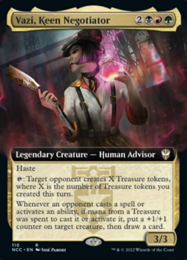 Vazi, Keen Negotiator (Extended Art) [Streets of New Capenna Commander] For Sale