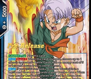 Trunks, Harnessed Power (BT16-033) [Realm of the Gods Prerelease Promos] Sale