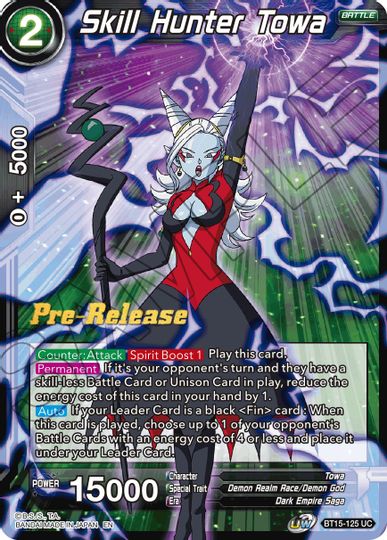 Skill Hunter Towa (BT15-125) [Saiyan Showdown Prerelease Promos] Online