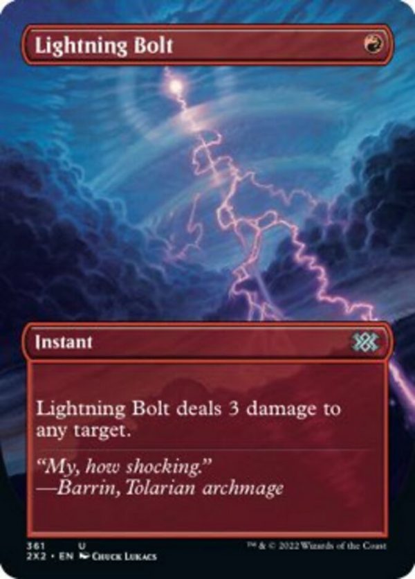 Lightning Bolt (Borderless Alternate Art) [Double Masters 2022] Online Sale