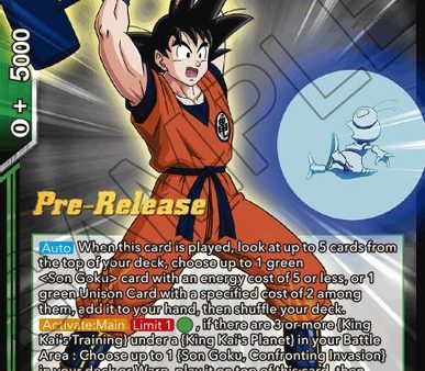 Training Goals Son Goku (BT15-069) [Saiyan Showdown Prerelease Promos] Supply