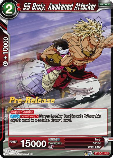 SS Broly, Awakened Attacker (BT15-021) [Saiyan Showdown Prerelease Promos] Cheap