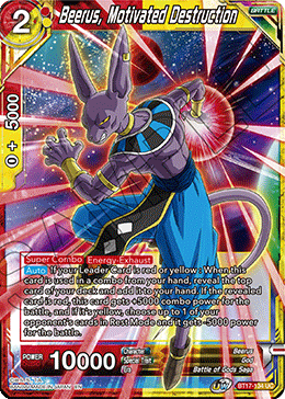 Beerus, Motivated Destruction (BT17-134) [Ultimate Squad] Fashion