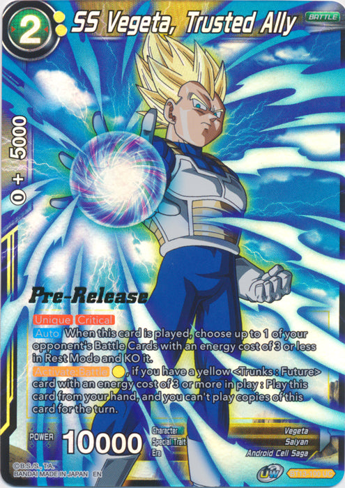 SS Vegeta, Trusted Ally (BT13-100) [Supreme Rivalry Prerelease Promos] For Discount