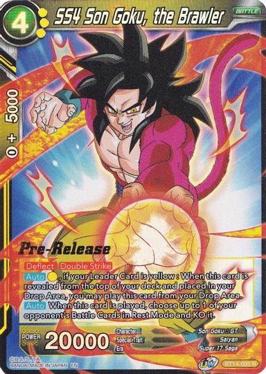 SS4 Son Goku, the Brawler (BT14-095) [Cross Spirits Prerelease Promos] Online