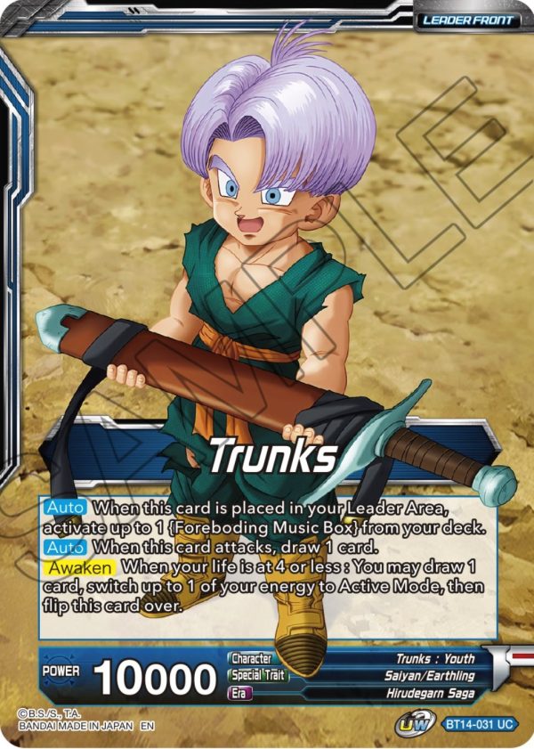 Trunks    Trunks, the Hero s Successor (BT14-031) [Cross Spirits Prerelease Promos] Fashion